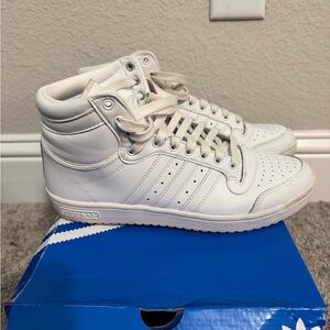 Adidas Top Ten Men’s White High-Top Leather Sneakers